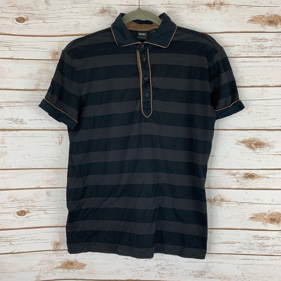 striped hugo boss polo